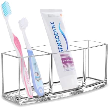 3 Slot Clear Toothbrush Holder IKWZ