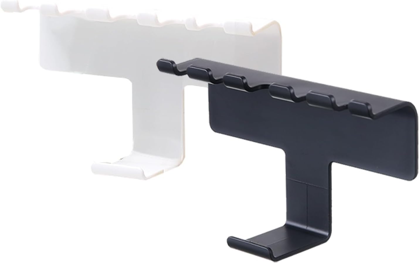 Two-Piece Self-Adhesive Plastic Toothbrush Holders