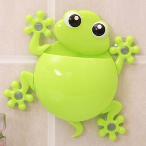 Zerodeko 2pc Cute Frog Tooth Brush Holder Storage for Kids