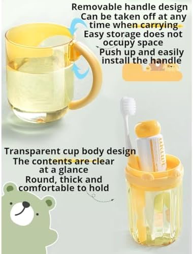 Cute Kids Toothbrush Holder with Travel Cup Green Design