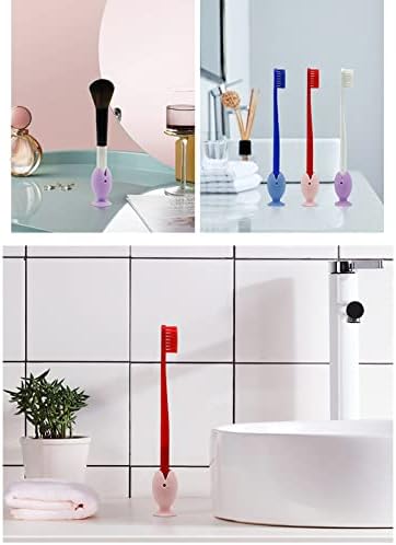 6-Piece Silicone Fish Toothbrush Holder