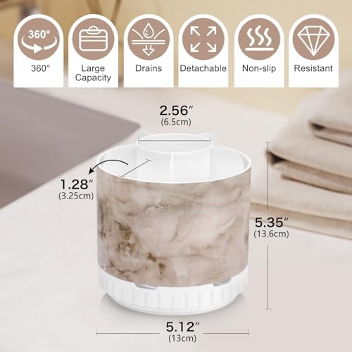 360 Rotating Marble Oral Care Holder