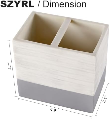 Toothbrush Holder with Anti-Slip Base for Bathroom Countertop Organizer