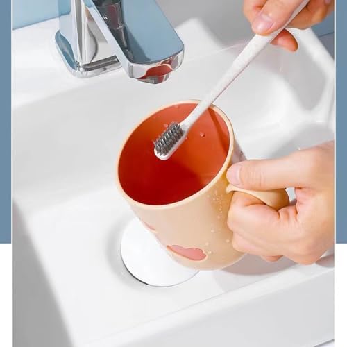 Elegant Mouthwash Cup with Handle for Bathroom Durable Easy to Carry