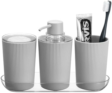 iDesign Removable Divider Toothbrush Holder for Bath