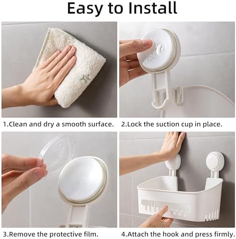 3-Pack Suction Cup Shower Organizer Set