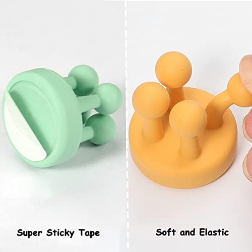 6 Pcs Silicone Waterproof Toothbrush Holders with Hooks