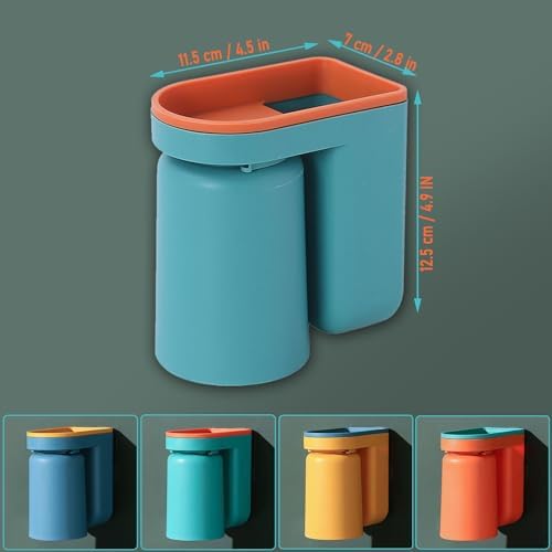 Buyscoole-in- Toothbrush Mouthwash Holder GreenYellow