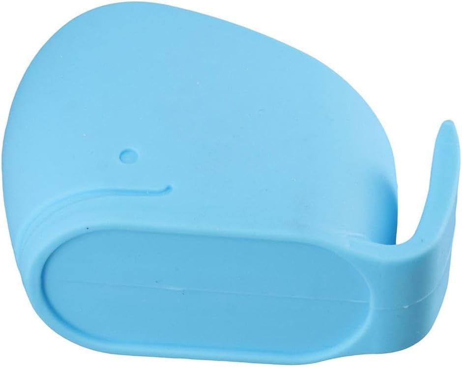 Cute Silicone Whale Toothbrush Holder for Kids - Blue