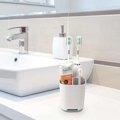3 Slot Toothbrush Organizer With Detachable Dividers