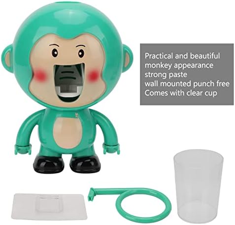 Cutesy Cartoon Monkey Toothbrush Holder Wall-Mounted for Kids