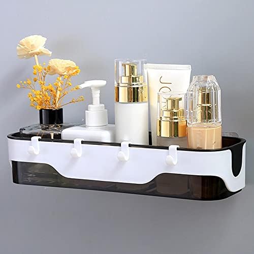 BAHELS Double-Layer Plastic Bathroom Organizer Wall-Mounted Caddy for Shampoo Cosmetics