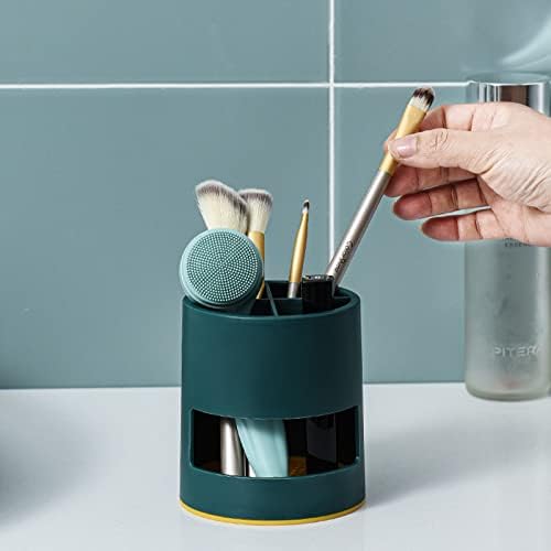 EAPMIC 4-Slot Plastic Toothbrush and Toothpaste Holder Organizer Drainage System Modern Design
