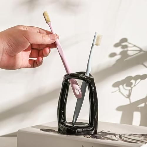 Handmade Ceramic Holder Stand for Toothbrushes Makeup Brushes and Pens