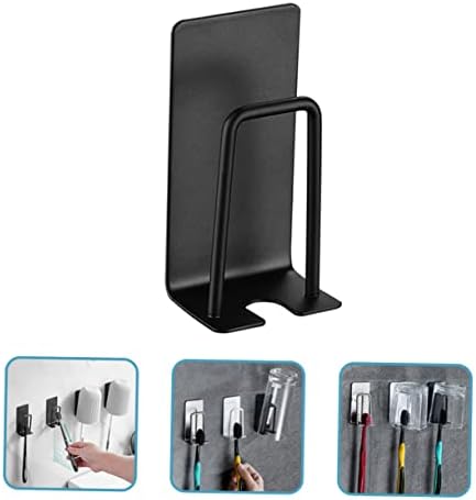 2-Piece Wall Adhesive Toothbrush Holder Stainless Steel Surface for Easy Cleaning
