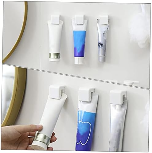 Luxshiny Wall-Mounted Toothpaste Holder Compact Space-Saving
