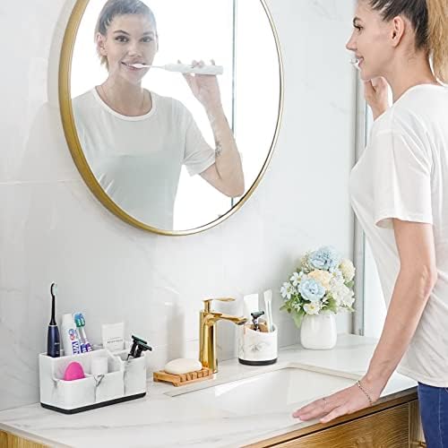 Vitviti Marble Resin Toothbrush Holder