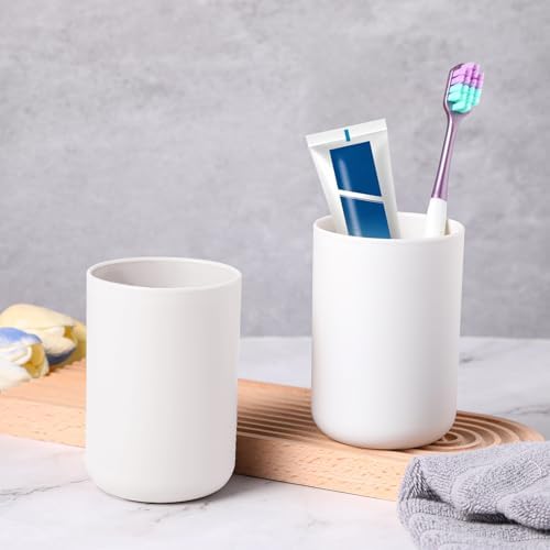 Premium 2-Piece Toothbrush Holder Cups