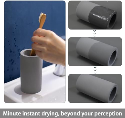 Coengwui Diatomite Toothbrush Holder Dark Grey 43