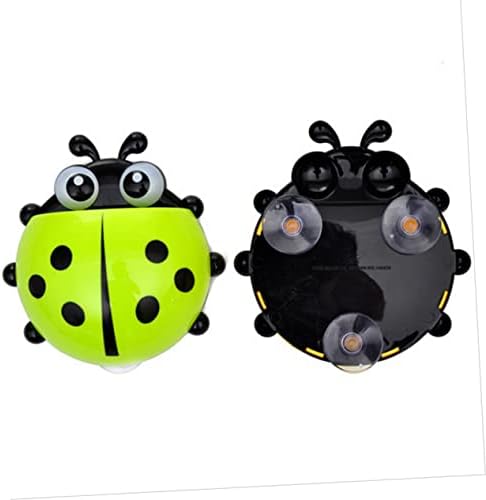 Cartoon Ladybug Toothbrush Holder Suction Cup Wall Mount Bathroom Decor