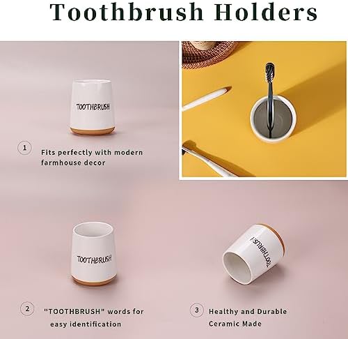 Elegant Ceramic Toothbrush Holder for Home Kitchen