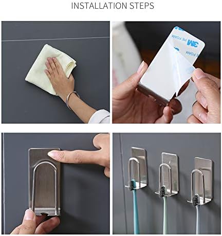 Reduce clutter 2Pack Stainless Steel Toothbrush Holder for Walls Counters