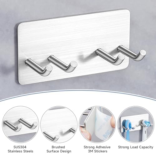 Oukimly Wall Mounted Toothbrush Holder