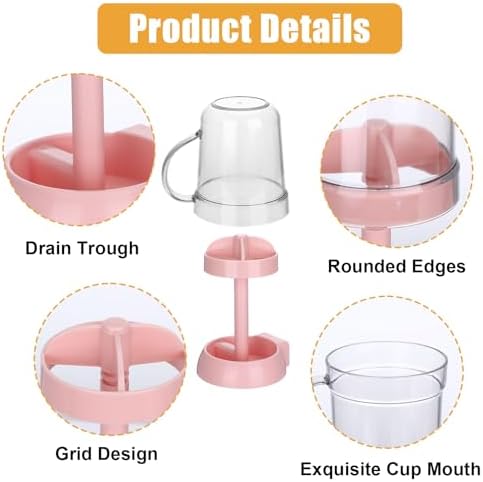 Toothbrush Holder with Cover 3 Slots Travel and Bathroom Use