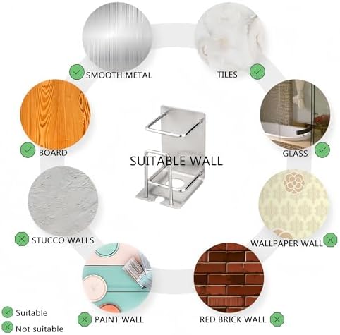 Stainless Steel 3-in-1 Wall-Mounted Toothbrush Holder