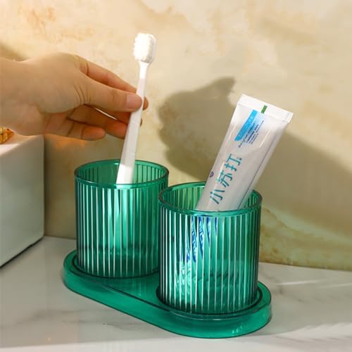 Bathroom Toothbrush Holder Tumbler Set for 2