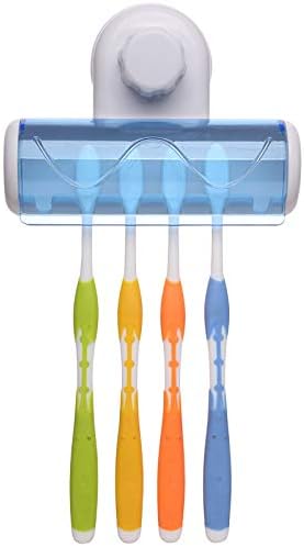 Nobu 6-Pack Suction-Cup Toothbrush Holder Set 6 Toothbrushes Easy to Use
