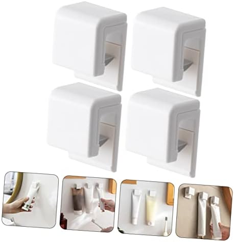 Luxshiny Wall-Mounted Toothpaste Holder Compact Space-Saving