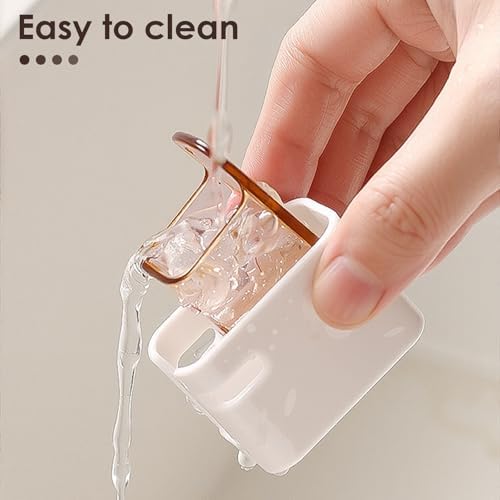 4 Pack Wall Mount Toothbrush Holders with Cover and Self Adhesive Design