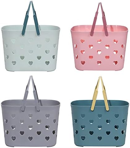 Sturdy BPA-free shower caddy with handles for bathroom essentials