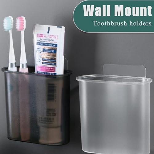 Kulusion Wall Mounted Toothbrush Holder No Drilling