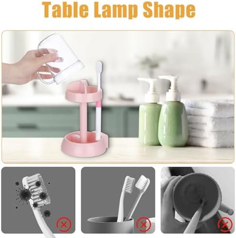 Toothbrush Holder with Cover 3 Slots Travel and Bathroom Use