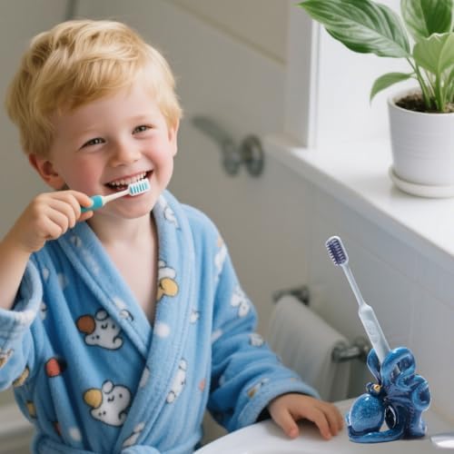 Hodao Blue Octopus Toothbrush Holder