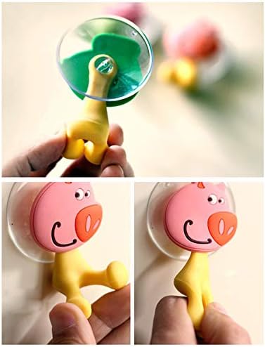 Funny Tool Wall Mounted Suction Cup Toothbrush Holder Set 5 Animals
