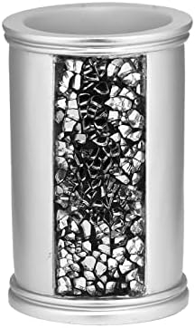 Zahari Home Sinatra Bath Tumbler Toothbrush Toothpaste Holder - Silver