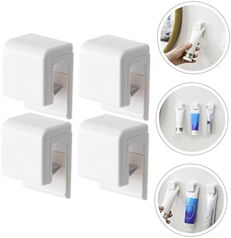 Luxshiny Wall-Mounted Toothpaste Holder Compact Space-Saving