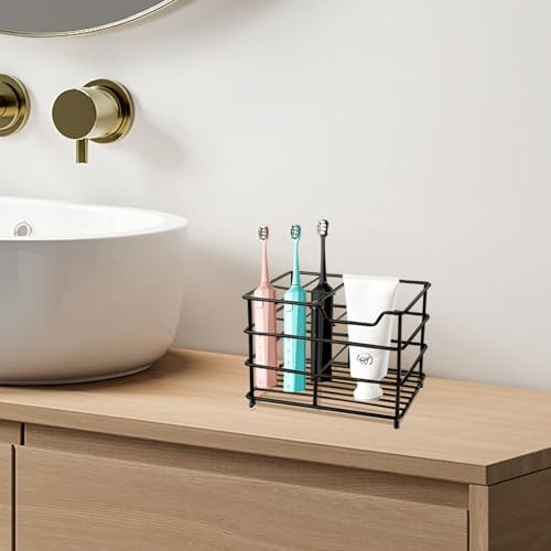 Modern Black Stainless Steel Toothbrush Holder