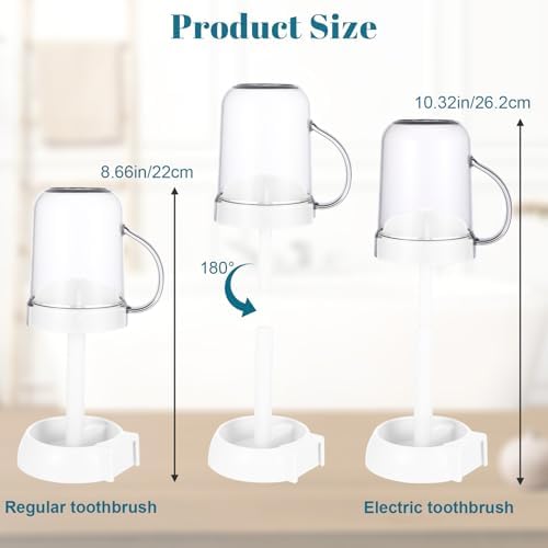 Durable Travel Tooth Brush Holder with Cup Cover for Bathroom