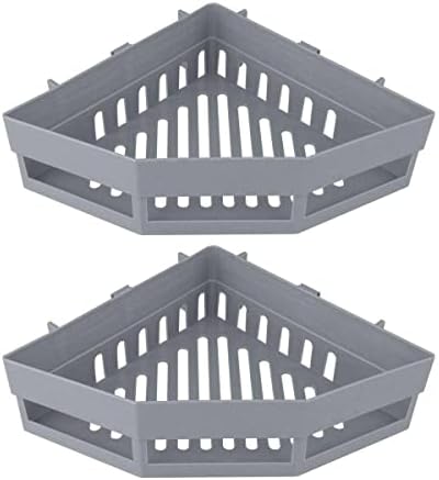 LKOP 2Pcs Triangular Shower Caddy Gray
