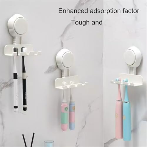 Easy Install Suction Cup Retrieves Toothbrush Holder for Bathroom