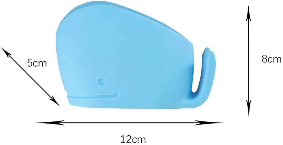 Cute Silicone Whale Toothbrush Holder for Kids - Blue