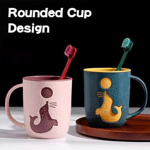 Unique Toothbrush Cup 4-Pack for Bathroom