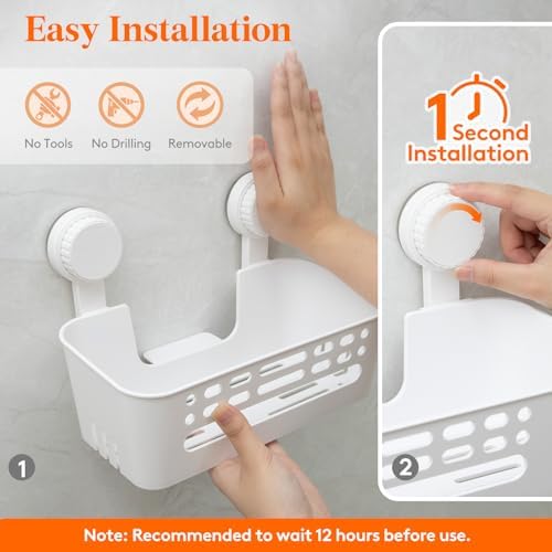 Effortless Suction Cup Shower Caddy