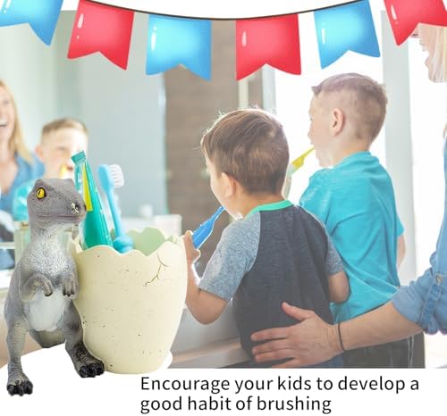 FlidRunest Dinosaur Toothbrush Organizer