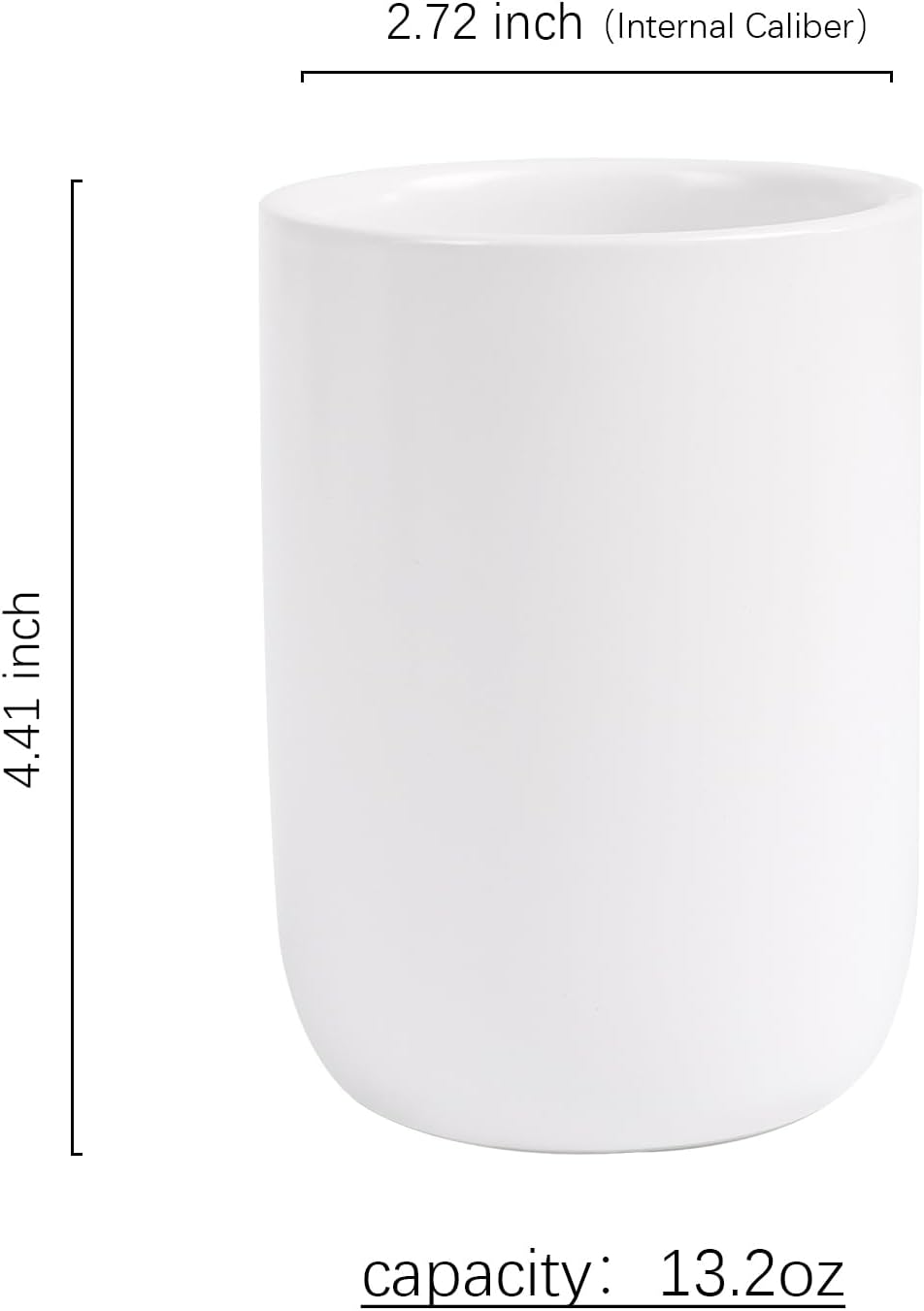 BosilunLife Ceramic Toothbrush Holder - 12 Oz