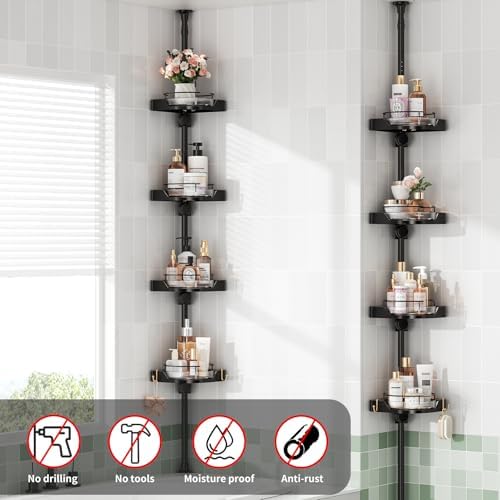 YCIADONE Corner Showers Tension Pole Bathroom Organizer